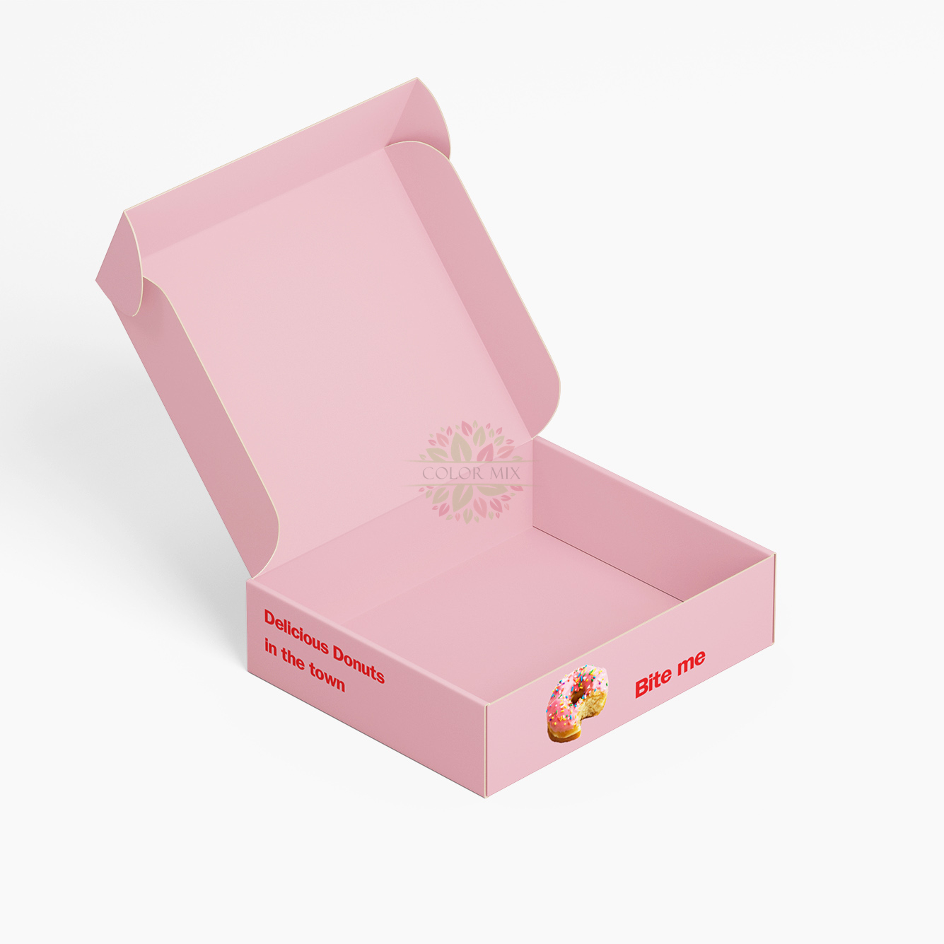 Розовая бумажная коробка для подарочной коробки для упаковки пищевых продуктов